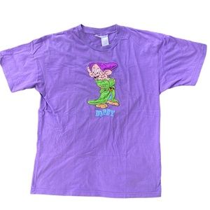 Vintage The Disney Store Embroidered Dopey T-shirt